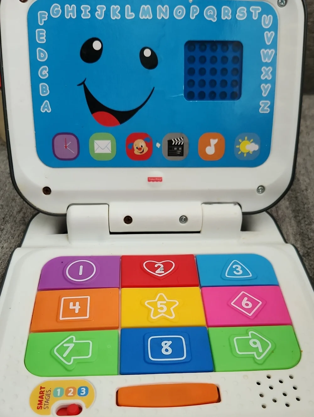 Fisher-Price Blue, White, Purple, Red and Yellow Toddler Learning Laptop